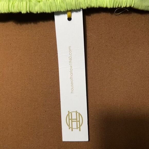 House of Harlow 1960 Linen Blend Smocked Back Halter Top in Lime, Women’s 6 - Picture 8 of 8